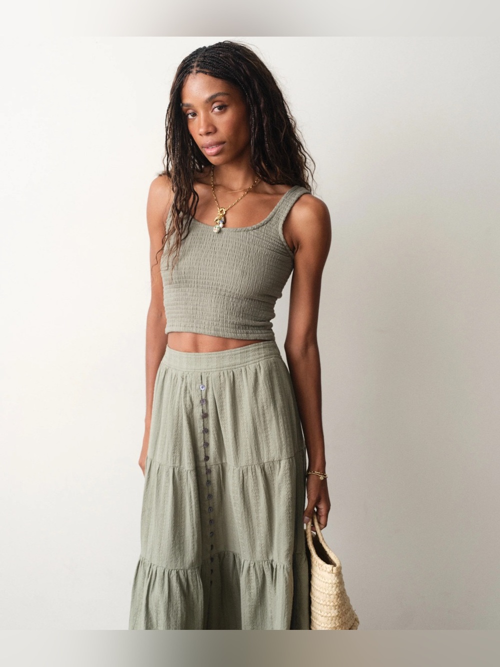 NWT Marine Layer Coralina Scoop Tank XS Sage